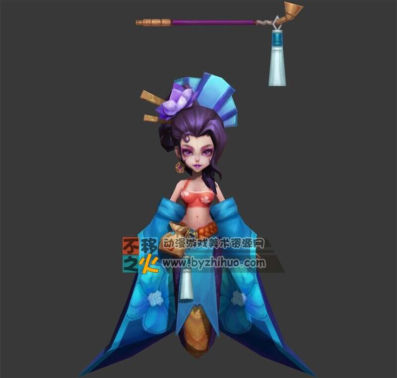 烟斗 美女 女妖 模型