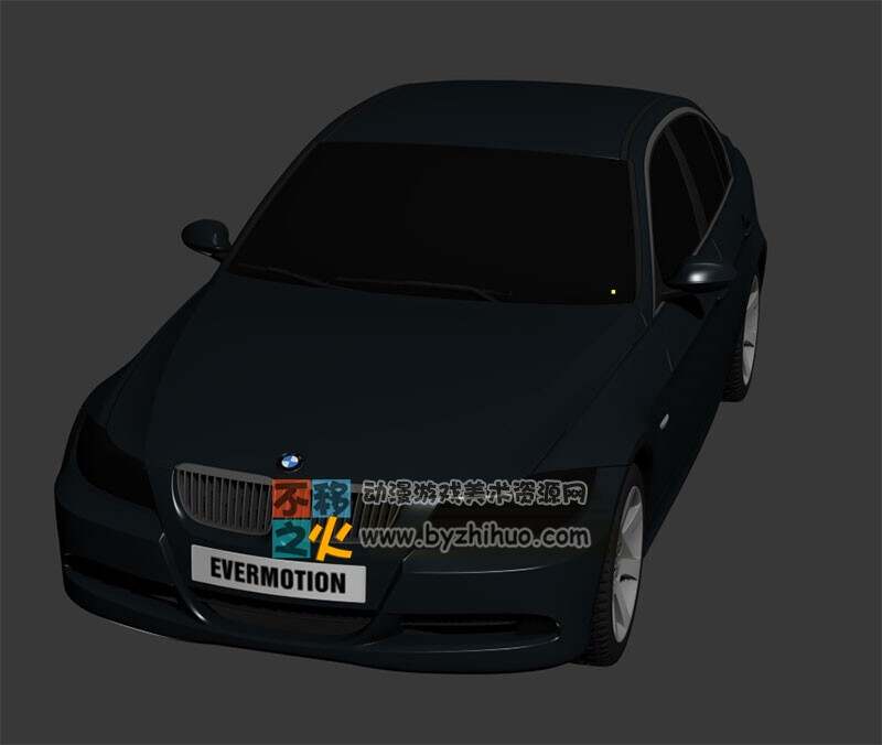 低调型 黑色轿车 FBX模型