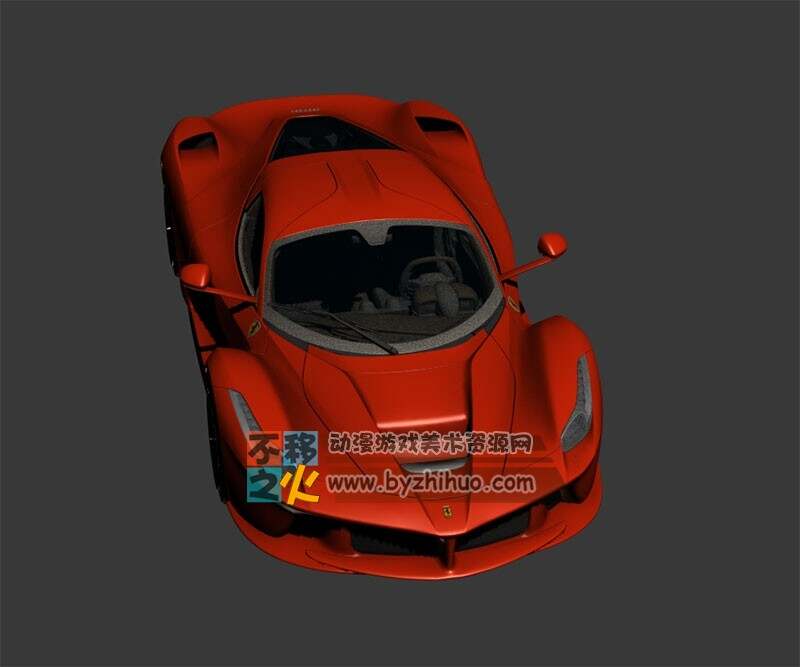 法拉利 超级跑车 红色 Max模型