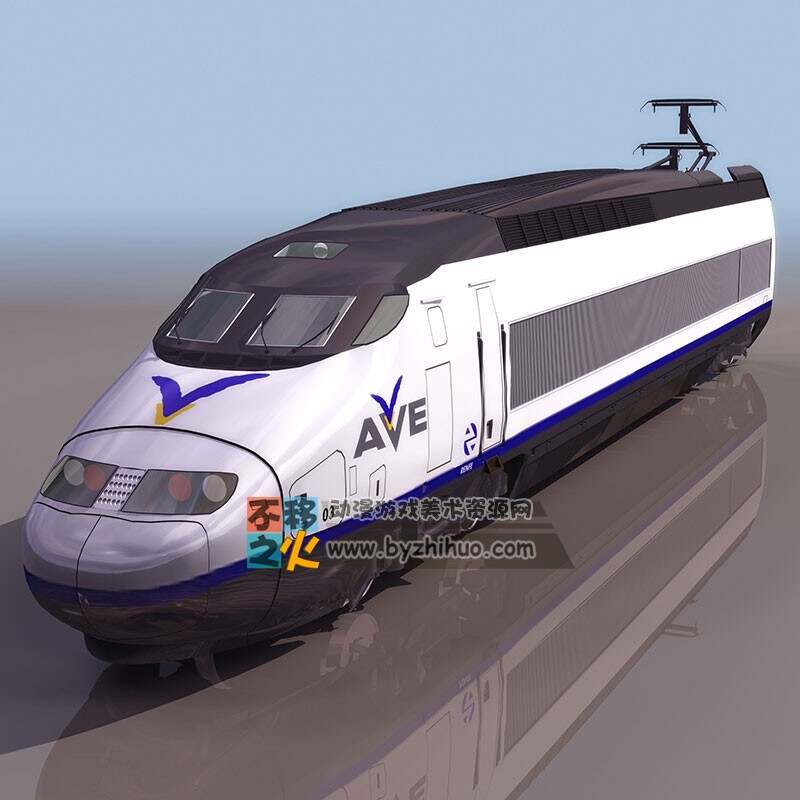 高铁车 车头 3DS模型