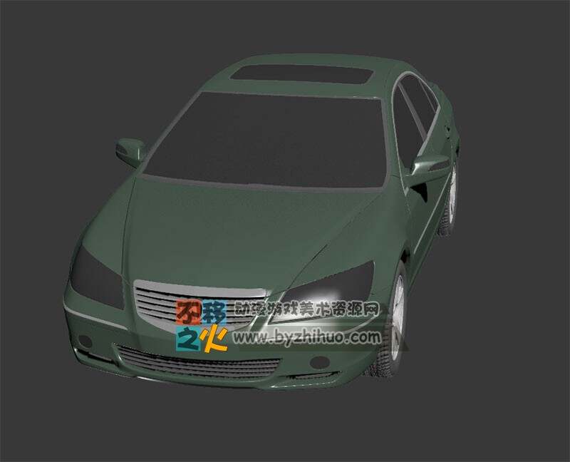 常见的汽车 绿色 FBX模型