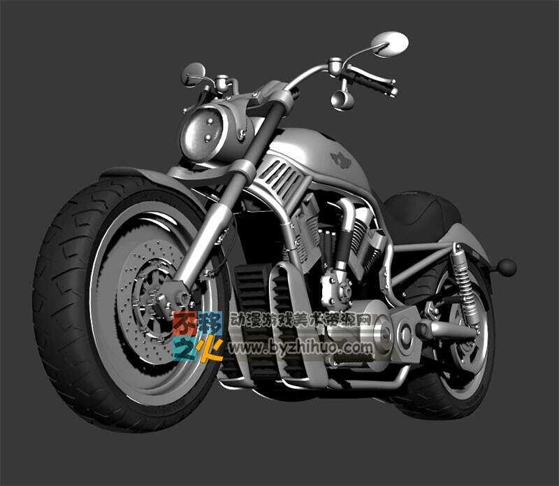 酷 摩托车 3D模型