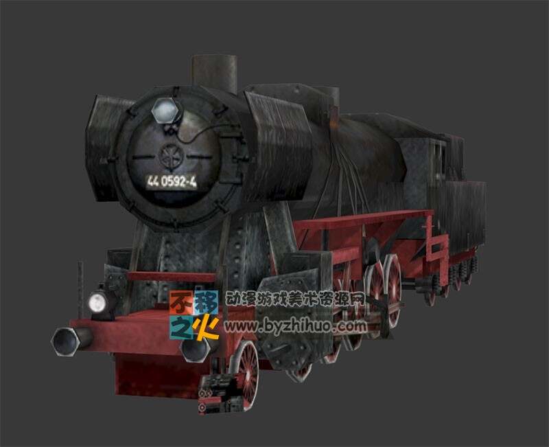 蒸汽火车 车头 Max模型
