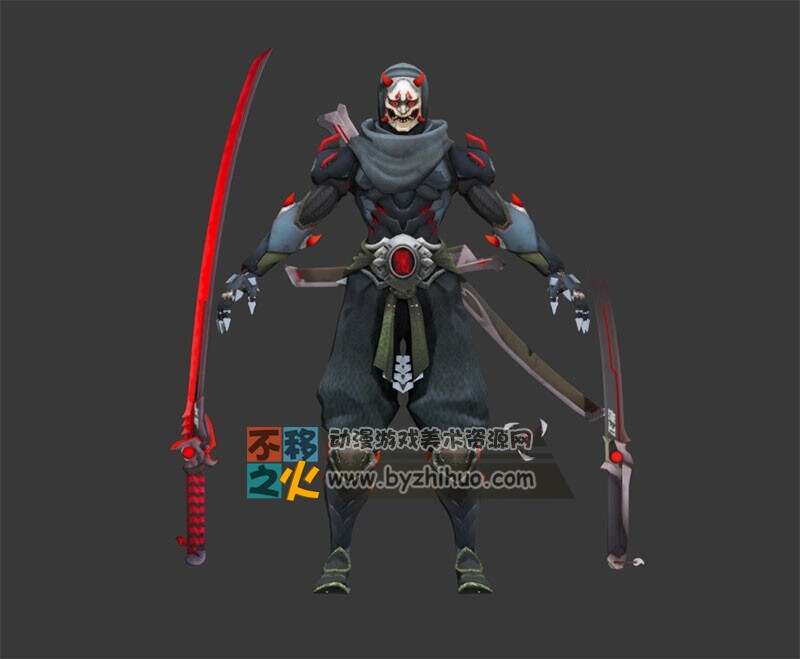面具 武器 忍者 黑衣 模型