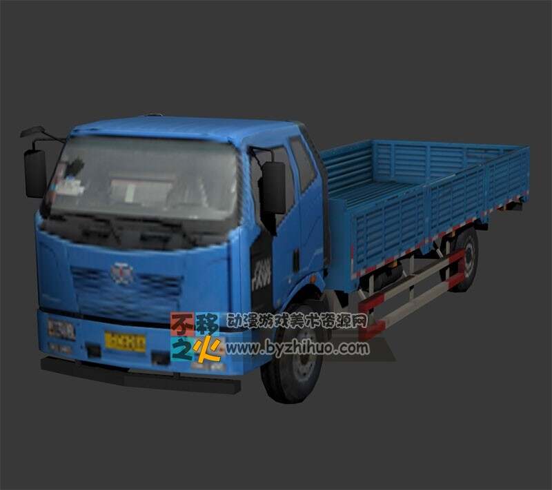 简化版 大卡车 运输车 FBX模型