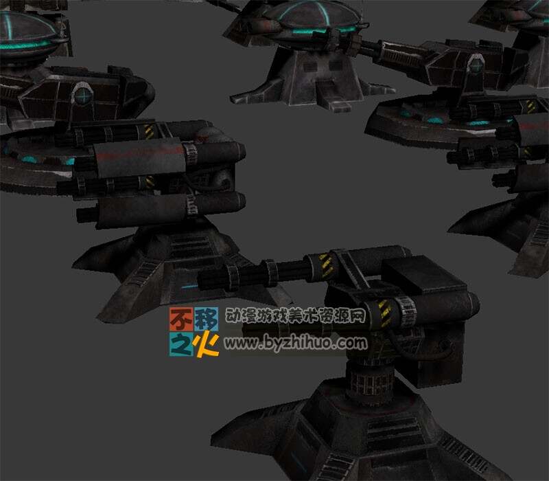 攻防炮台合集 3D模型