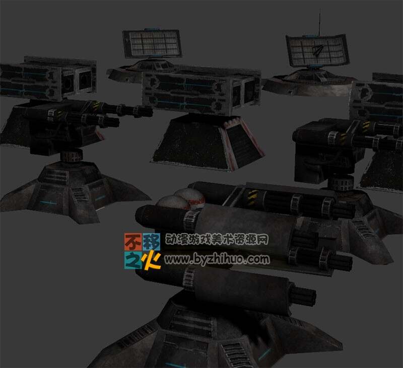 攻防炮台合集 3D模型