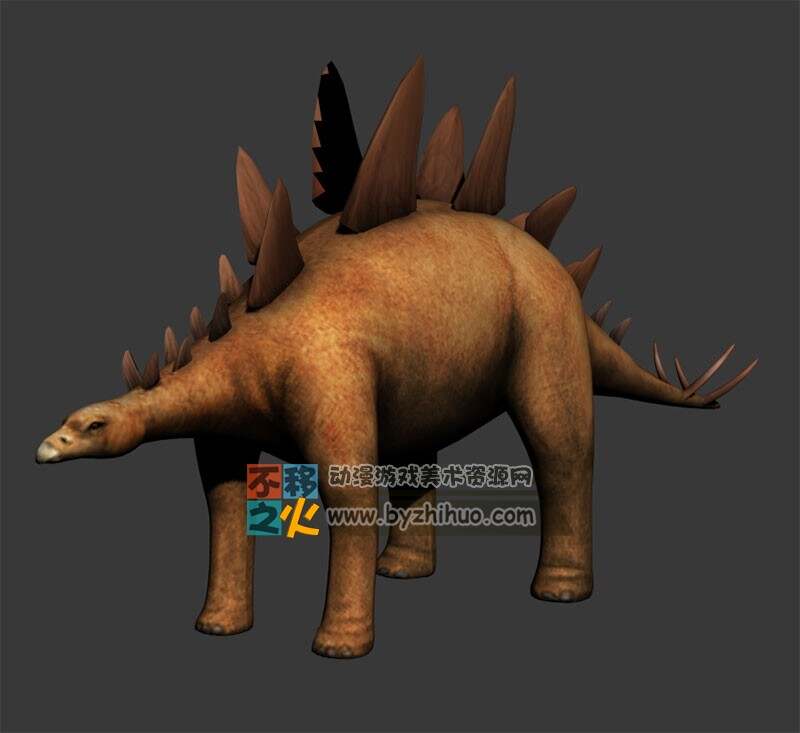 剑龙类 恐龙 Max模型