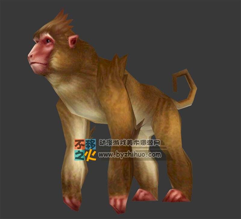 瘦猴子 金丝猴 Max模型