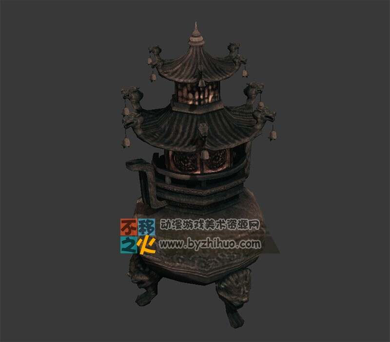 香炉 道馆 寺庙 炼丹 模型