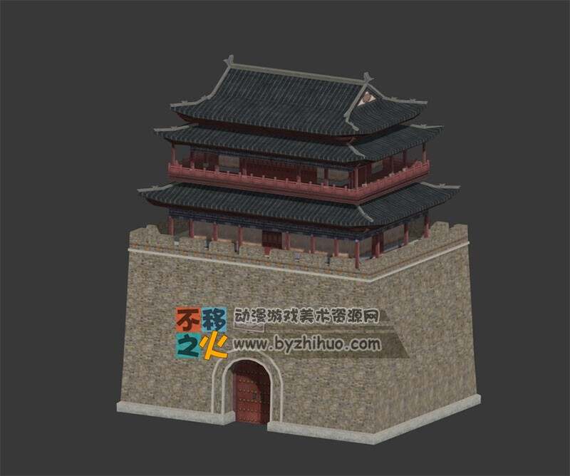 长安城门楼模型