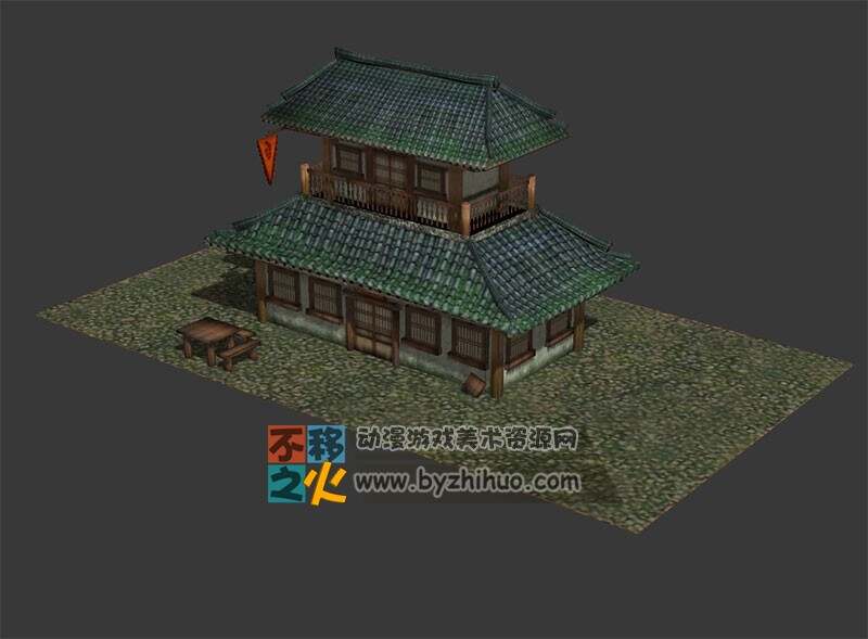 中国风客栈酒家模型