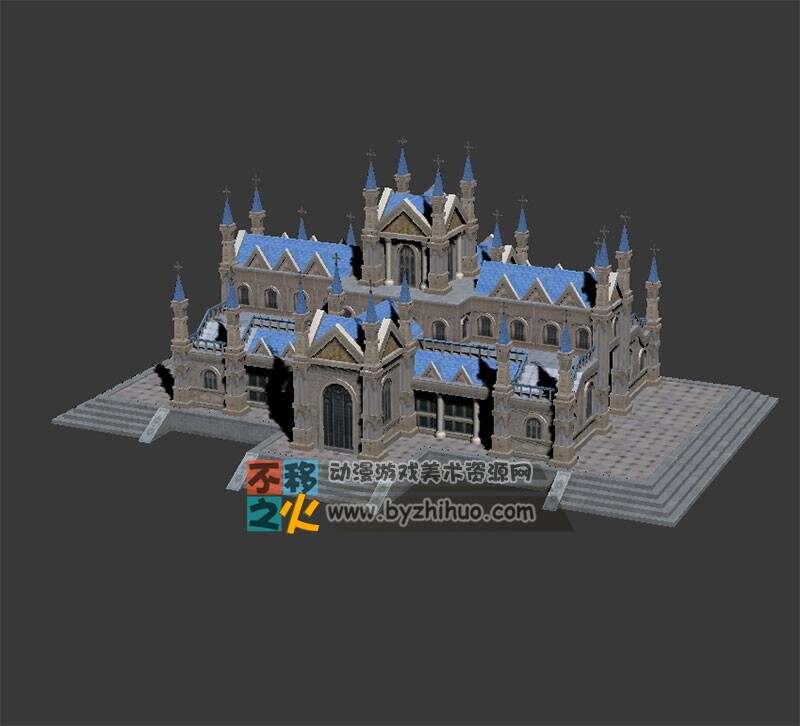 欧洲风格的教堂模型