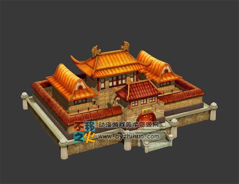 卡通中国风城楼 模型
