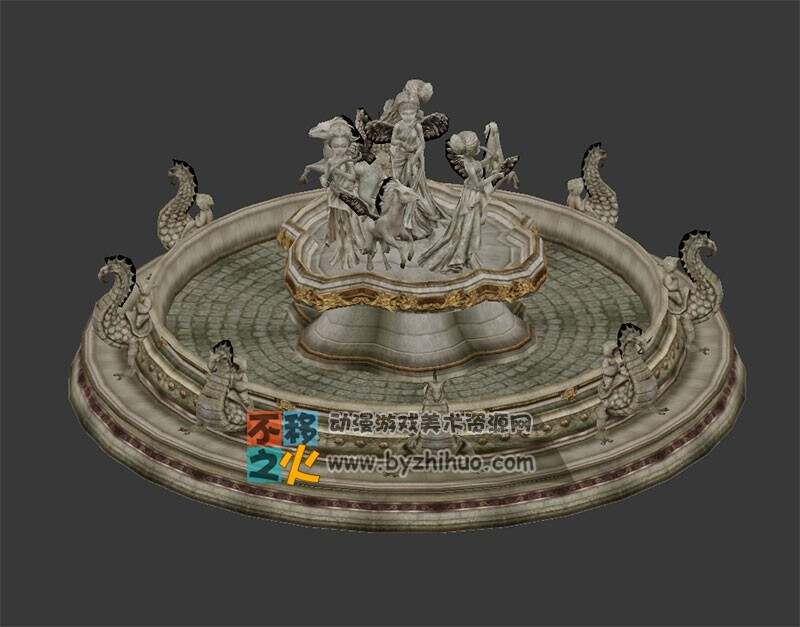 喷泉雕像模型