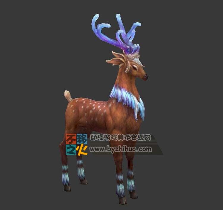 幻角梅花鹿 FBX模型