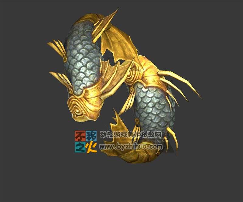 雕像鱼模型