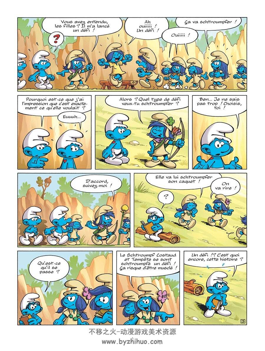 Les Schtroumpfs et le Village des Filles 第一册 蓝精灵漫画