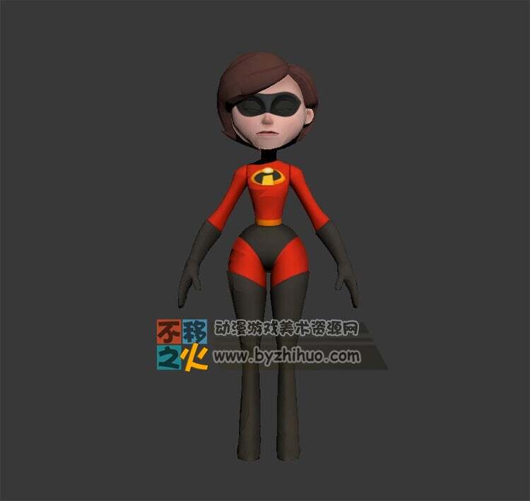 弹力女超人 3D模型