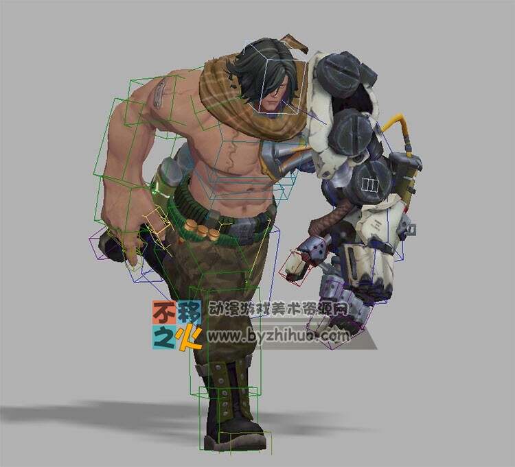 男性机械手臂战士 Max模型