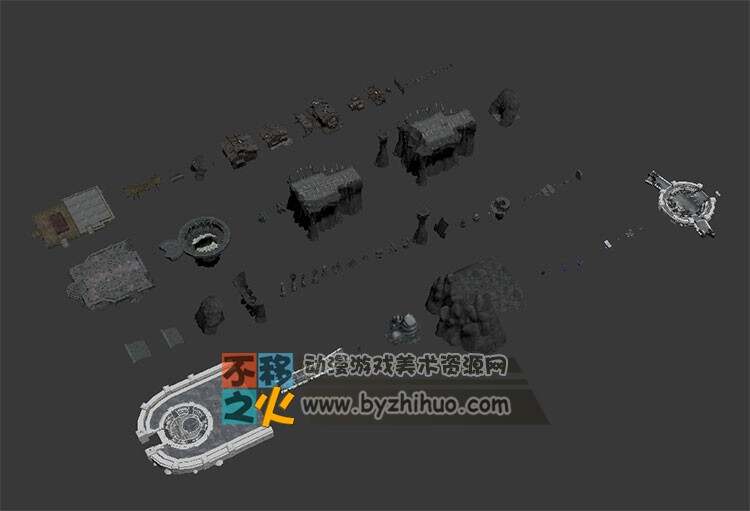 白骨村庄 3D模型