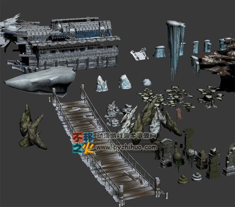 133个雪景场景模型 3D模型