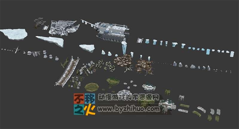 133个雪景场景模型 3D模型