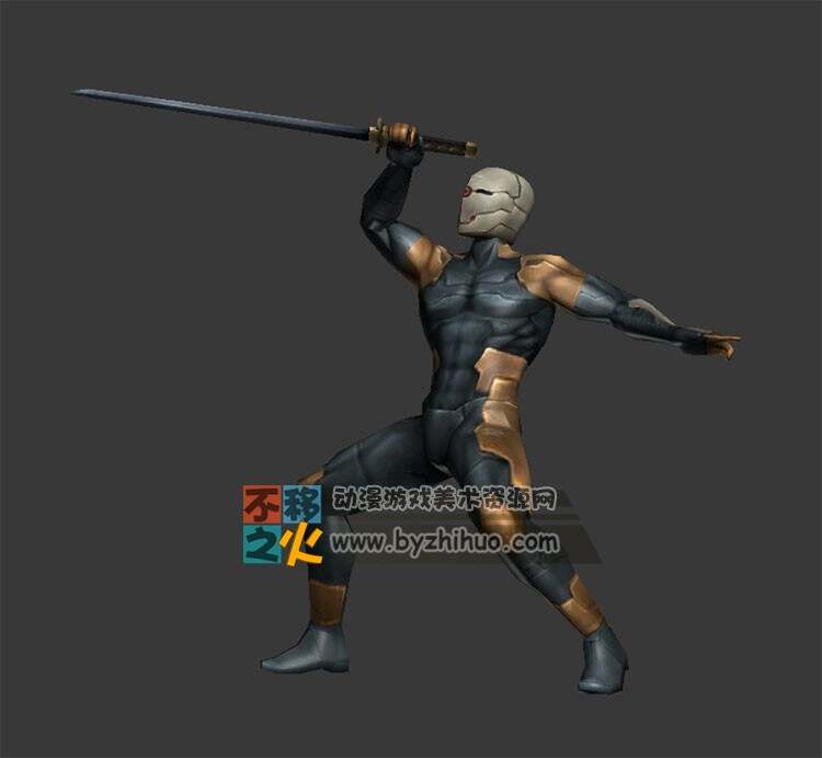 有pose  武装剑士 Max模型