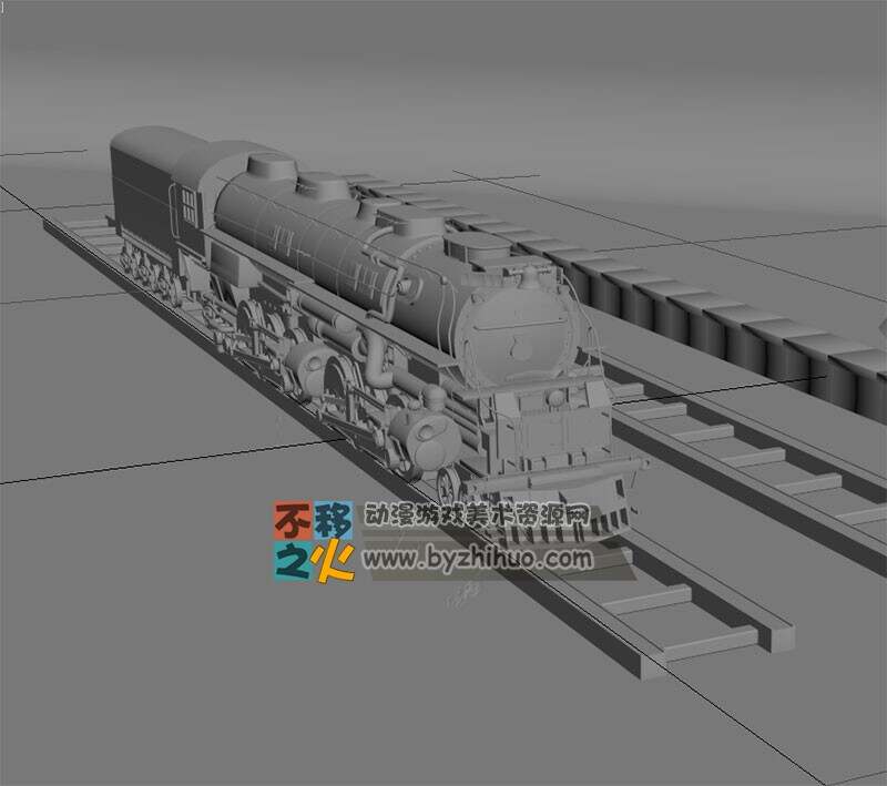 做的不错的火车3D模型