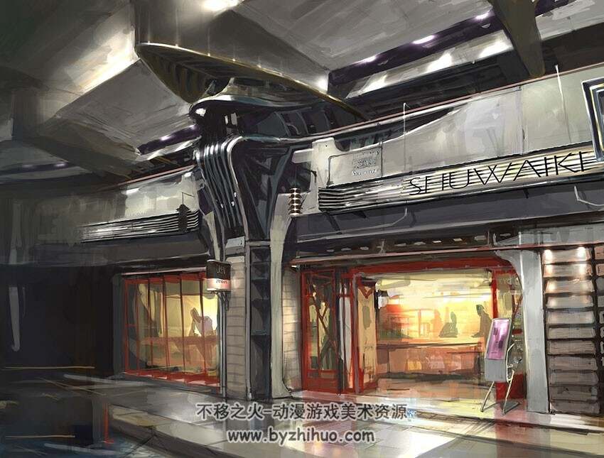 huxely 角色场景武器概念原画