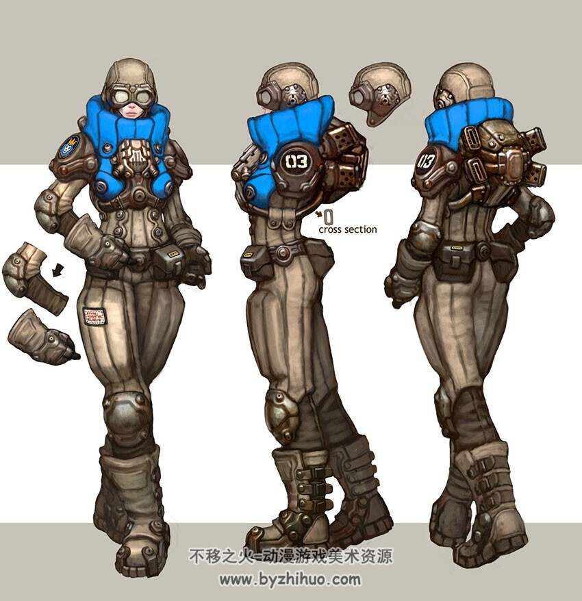 huxely 角色场景武器概念原画