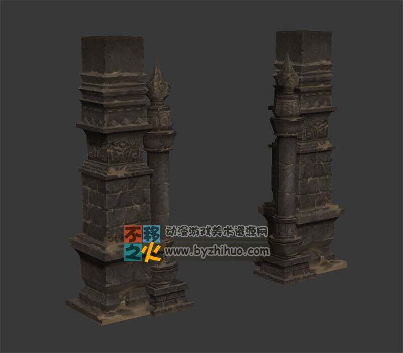 石门柱模型