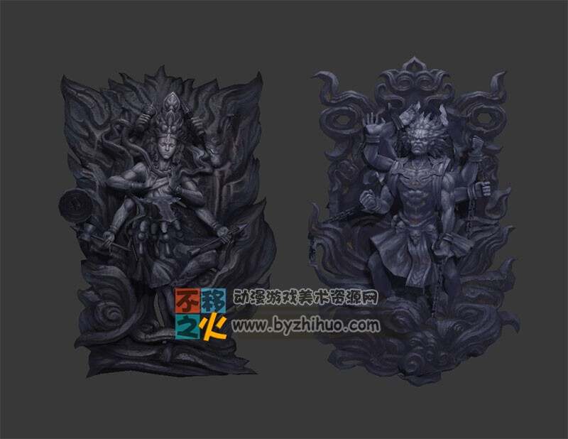 神鬼石像模型