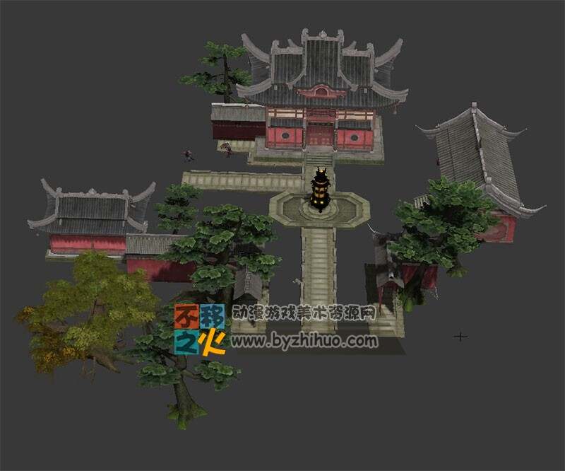 古典庭院部分建筑模型