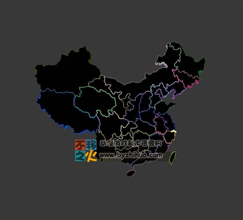 中国地图模型
