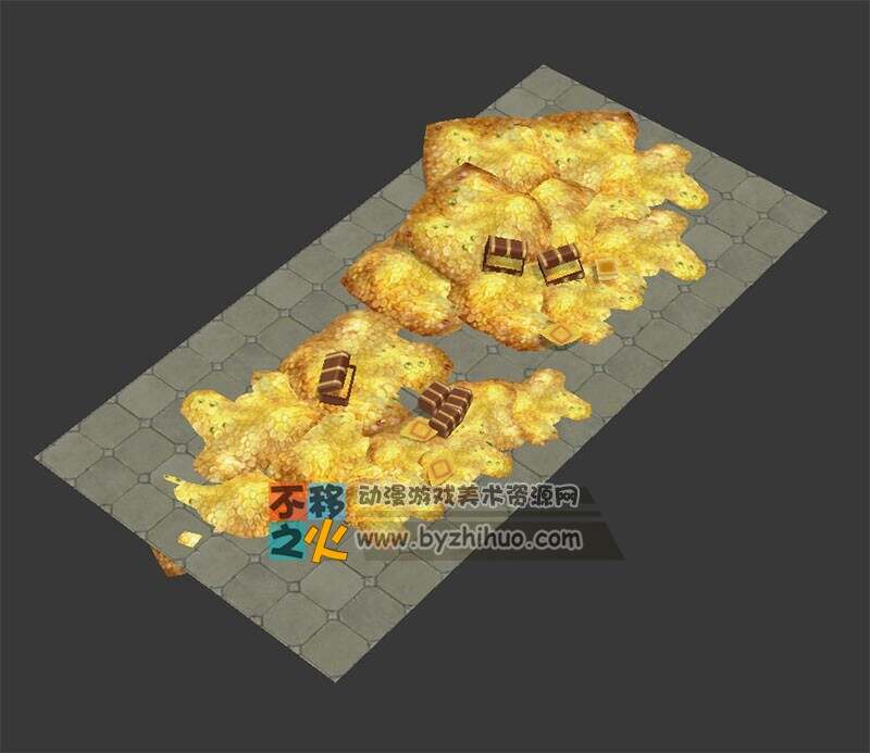 地板宝箱金币模型