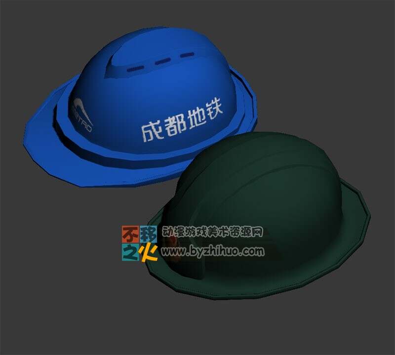 两个头盔安全帽模型