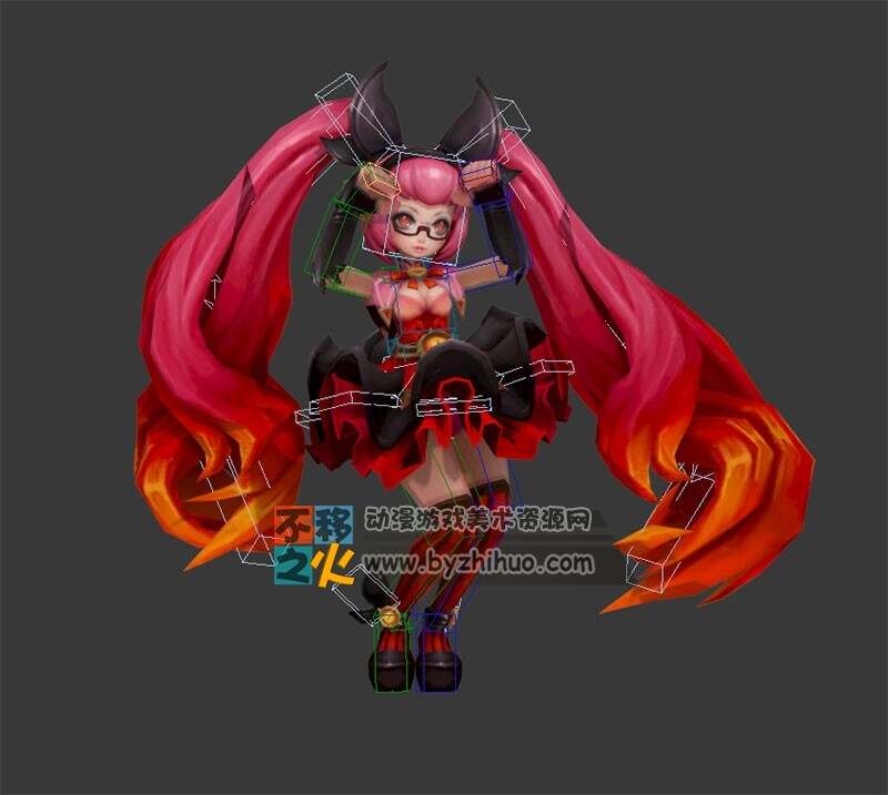 王者荣耀法师安其拉模型