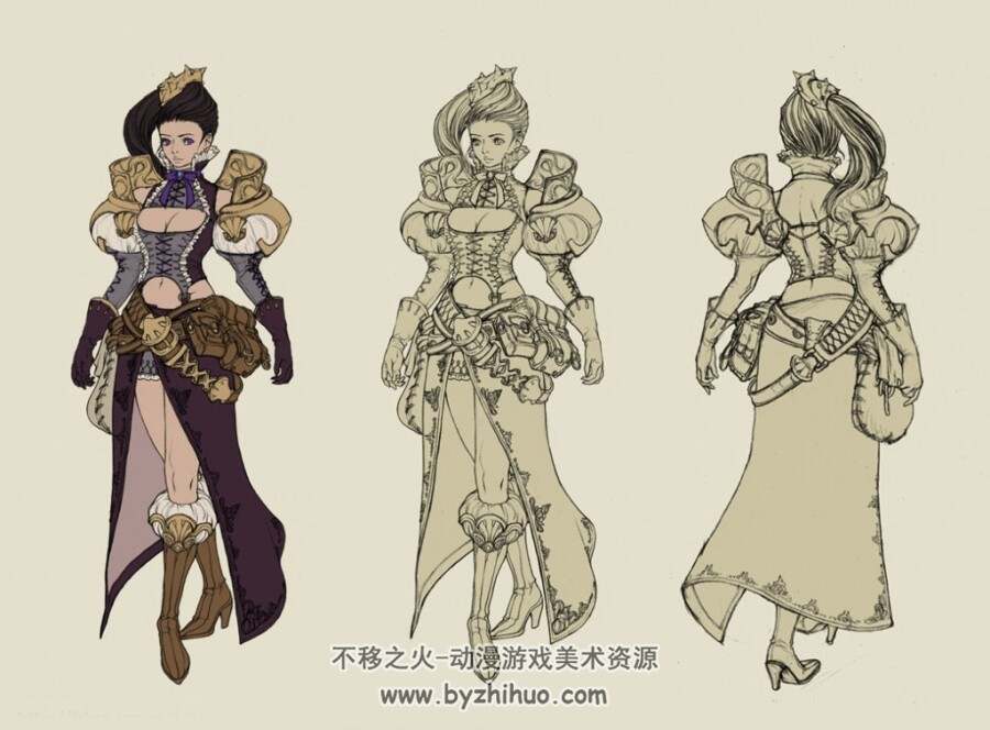 女性角色原画图集  游戏角色素材 113P