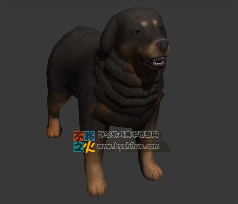 一只小黑狗模型