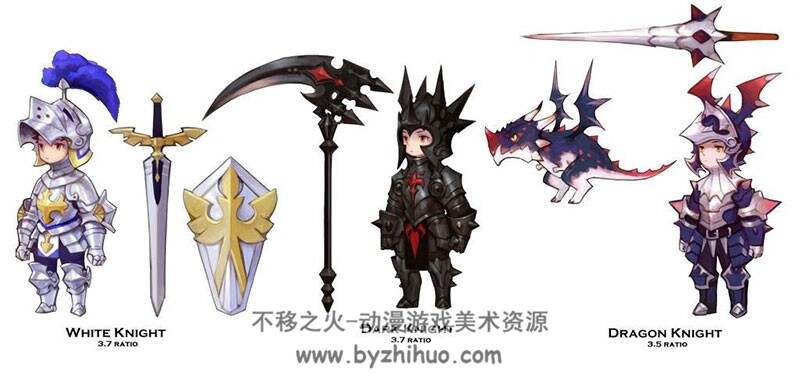 七骑士 角色原画设定 游戏角色素材 273P