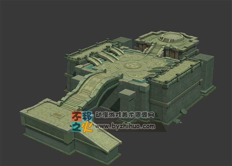 中式古代场景沙盘3D模型 Q版场景小合集