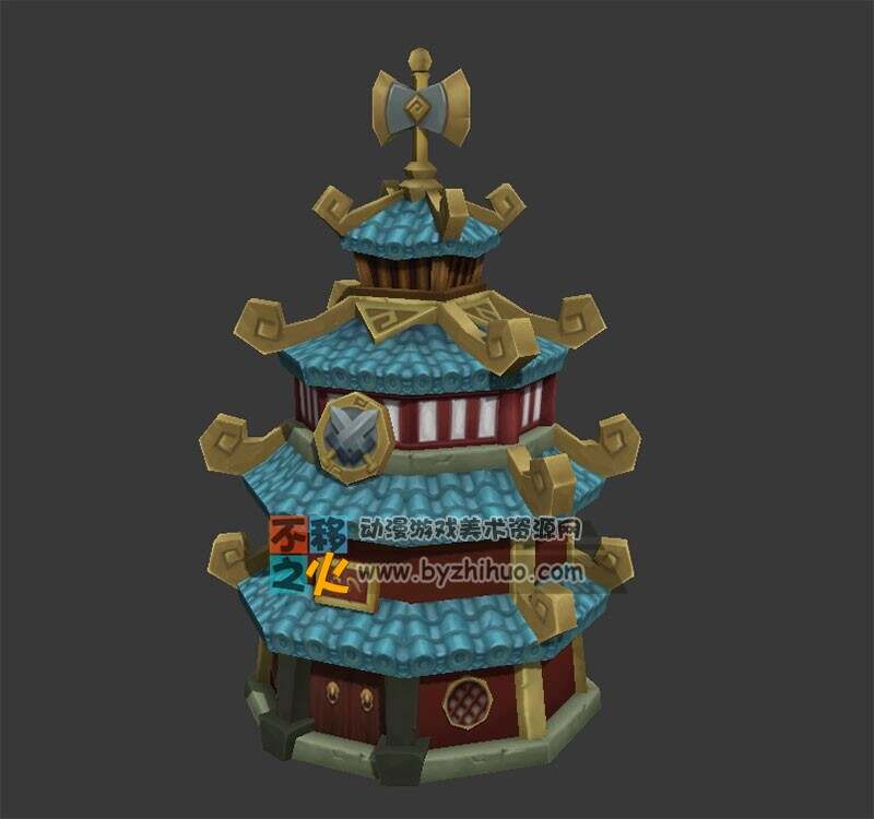 中式古代场景沙盘3D模型 Q版场景小合集