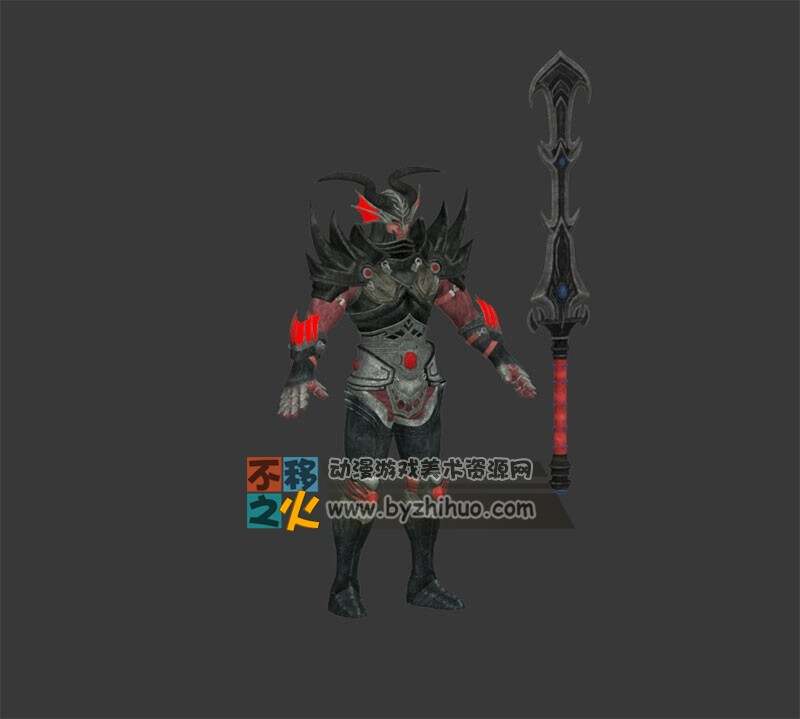牛角铠甲巨剑战士模型