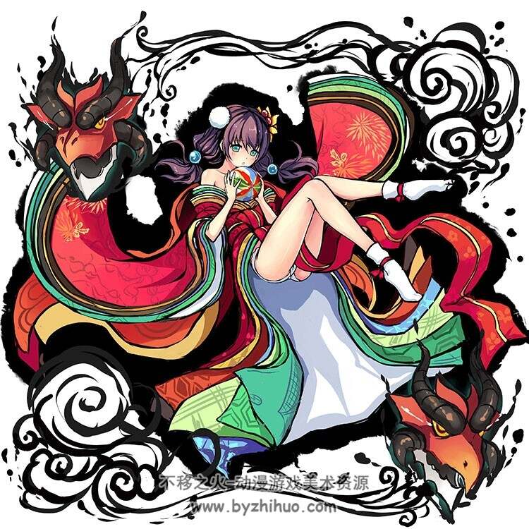 关于蛇的插画图包 388P