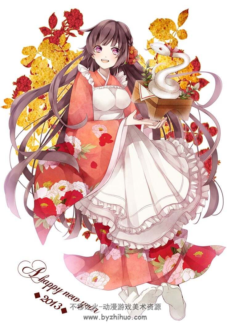关于蛇的插画图包 388P