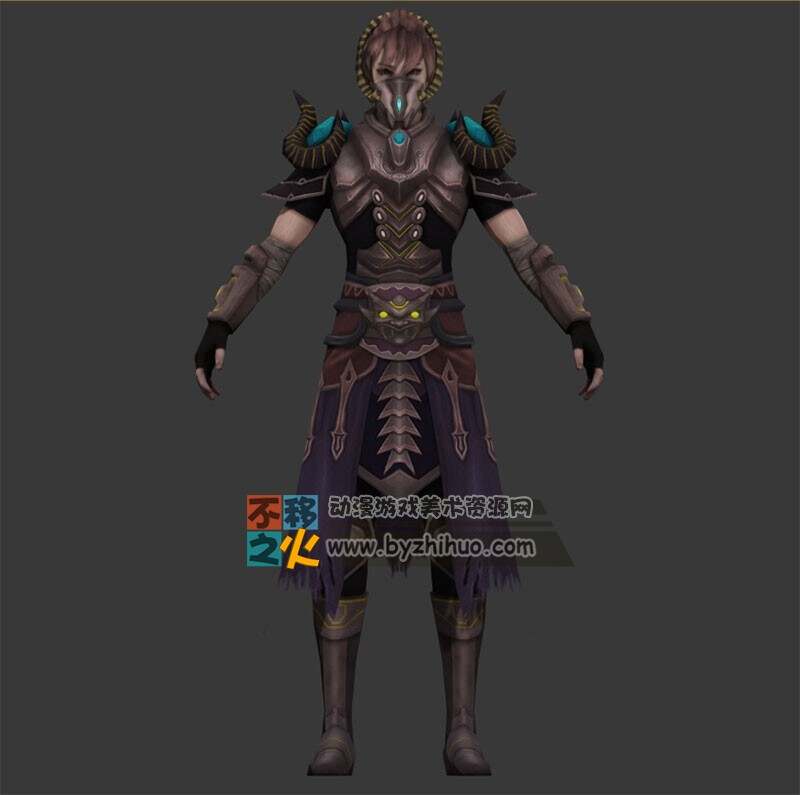 蒙面铠甲男战士模型