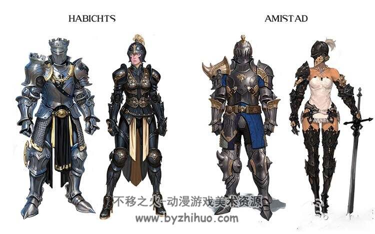 游戏角色素材 战士骑兵类原画图集  2108P
