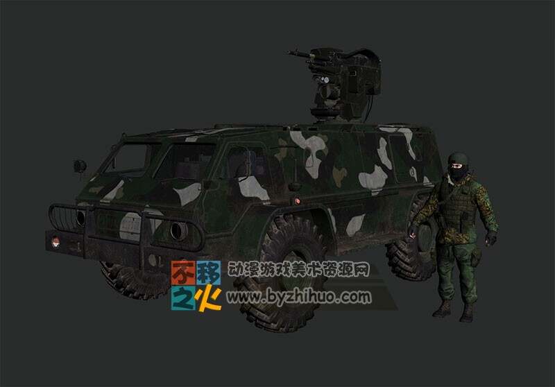 次世代装甲车和士兵模型
