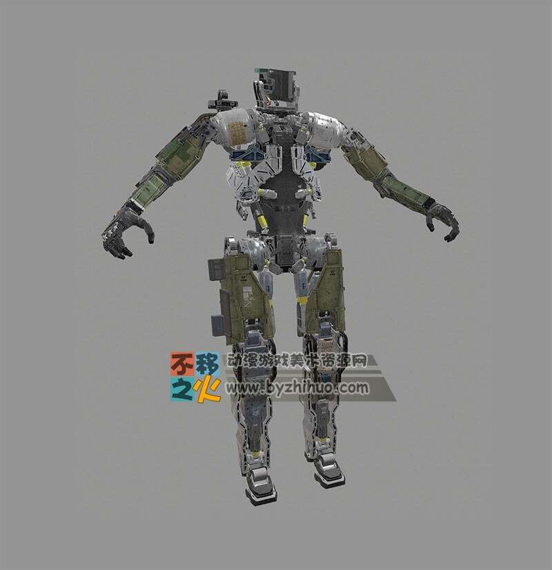 几种颜色的次世代机器人模型